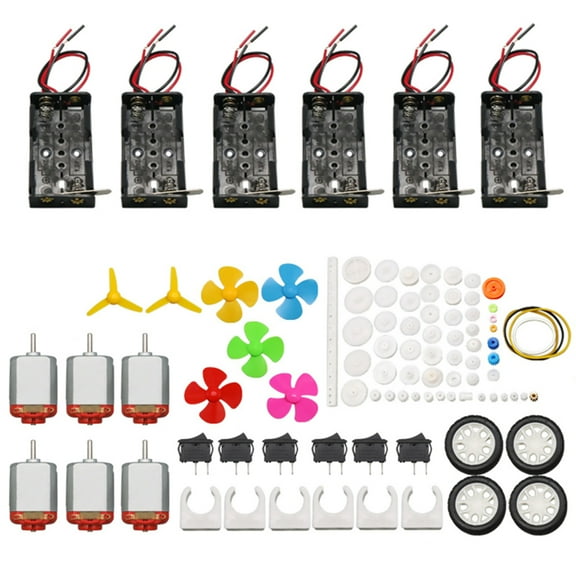 STEM Educational Electric Motor and Propeller Set for Miniature Car, Boat, and Plane Models, DIY Science Experiments