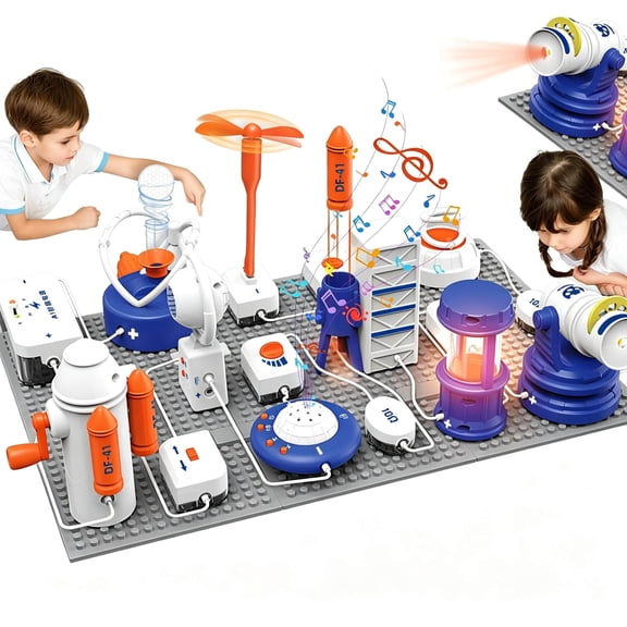 Tigozz STEM Electronics Exploration Kit, 66 Pcs DIY Circuit Building Toys, over 1200 Science Projects for Kids Ages 5-12