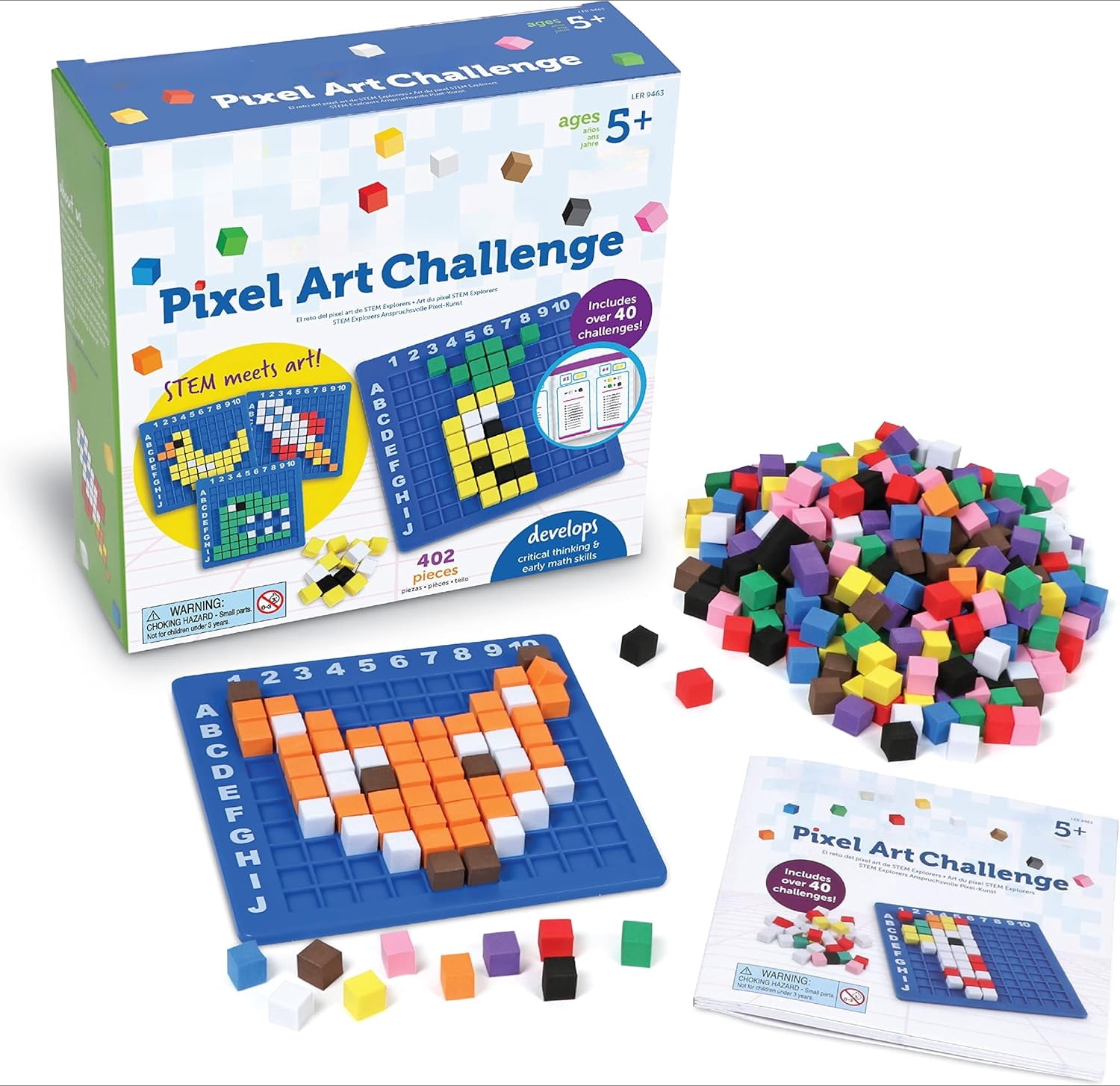 STEM Explorers Pixel Art Challenge - Math Puzzles, Pattern Blocks ...