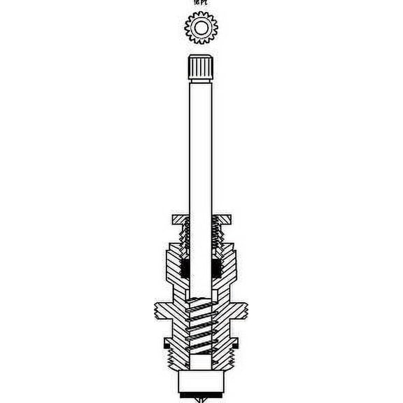 PROPLUS GIDDS-163280 Sterling Hot/Cold Faucet Stem (Brass)