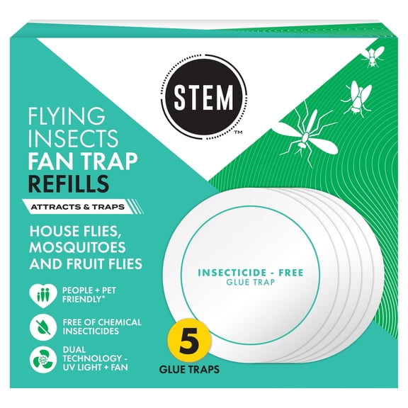 STEM Glue Trap Rell Pads for STEM Flying Insect Fan Trap Device, 5 Count - 2 Pack