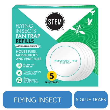 STEM Glue Trap Re?ll Pads for STEM Flying Insect Fan Trap Device, 5 Count