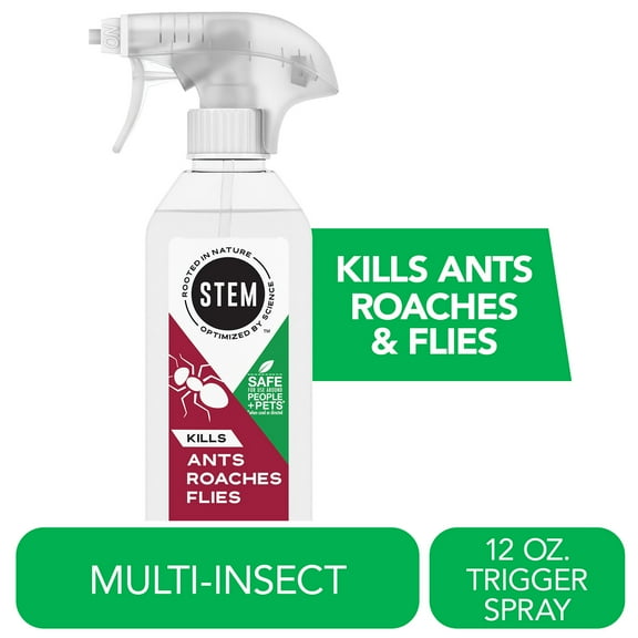 STEM Kills Indoor and Outdoor Ants Roaches and Flies Killer Bug Spray, 12 fl oz