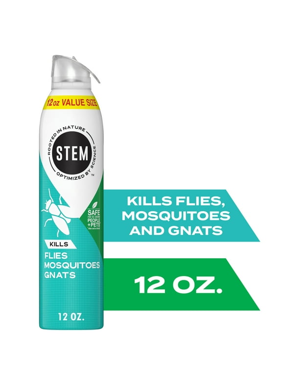 STEM Kills Indoor and Outdoor Flies Mosquitoes and Gnats Killer Spray Value Size, 12 oz