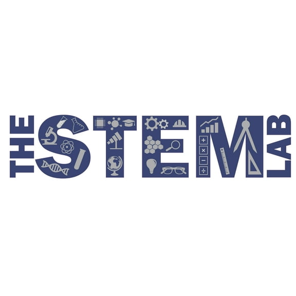The STEM Lab Removable Lettering Art Home Bedroom 5" x 20" Vinyl Dcor Sticker Science Technology Engineering & Mathematics Design Adhesive Wall Decal - School Classroom Removable Wall Decoration