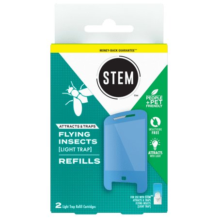 STEM Light Trap Refills, Attracts and Traps Flying Insects, [Includes 2 Refills]