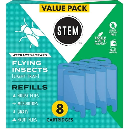 STEM Light Trap Refills Fly Trap Bug Killer, 8 Count