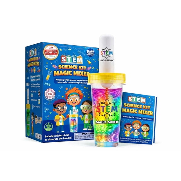 STEM Magic Mixer Science Kit for Kids Ages 47 31 Hands-On STEM Experiments | Slime, Oobleck & Color-Changing Reactions | 132-Page PhD-Designed Program
