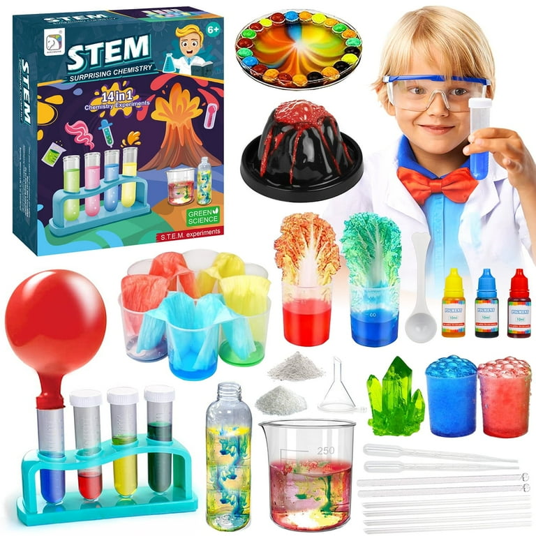 Huge Wave Science Kits for Kids Age 8-12, 14 Science Experiments for Kids 9-12, Education Volcano Science Kit,Christmas Gifts Chemistry Lab Scientific Huge Wave Science Kits for Kids Age 8-12, 14 Science Experiments for Kids 9-12, Education Volcano Science Kit,Christmas Gifts Chemistry Lab Scientific