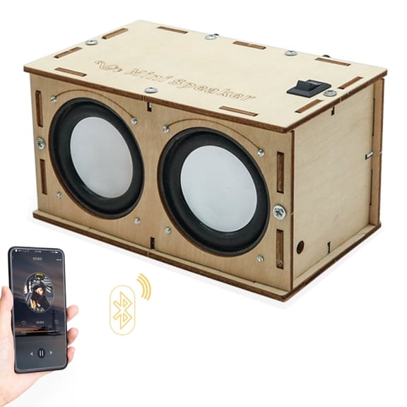 STEM Projects for Kids & Adults Build Your Own Bluetooth Speaker - Science Experiment Electronics Kit | Beginner's Starter DIY Set,STEM Gifts for Teenage Girls + Boys Ages 10 and Up (Dual Speakers)