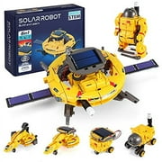 STEM Projects for Kids Age 8-12,Science Kits Boys,Solar Robot Space Toys Gifts 8-14 Year Old Teen Boys Girls,120Pcs Building Experiments Robots Teenage Ages 9 10 11 12 ,Yellow