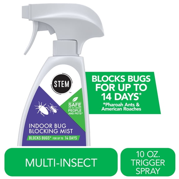STEM Bug Blocking Mist, Water-Based Indoor Pest Barrier, Gentle Fine Mist, Blocks Bugs up to 14 Days, No Wipe Up, Safe for Use Around People & Pets (10 fl. oz.)