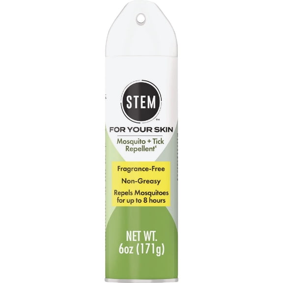 STEM Repels Mosquitoes And Ticks, Mosquito Repellent and Tick Spray, Picaridin Bug Spray, Fragrance-Free, 6 oz