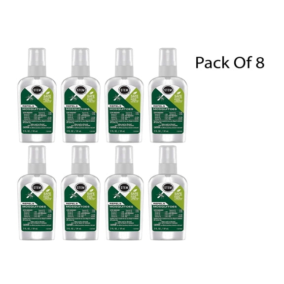 STEM Repels Mosquitoes, Insect Repellent Spray with Essential Oil, 2 Fl Oz (Pack Of 8)