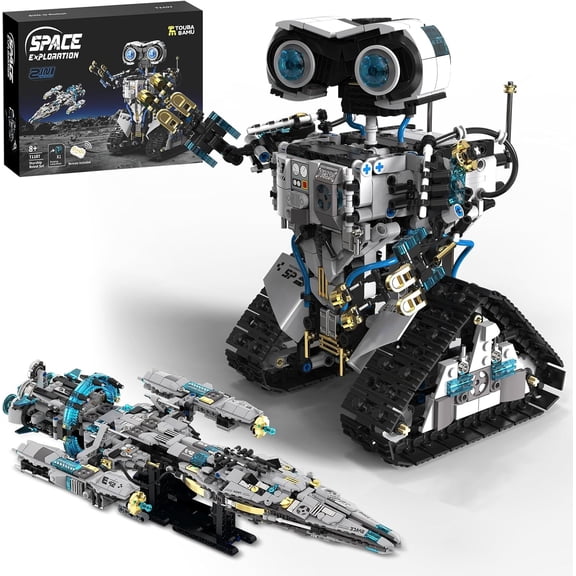STEM Robot Building Kit for Boys Ages 8-12 with APP or Remote Control, 2 in 1 Science Programmable Building Block Kit for 8-14 Year Old Boys Girls (1468PCS)