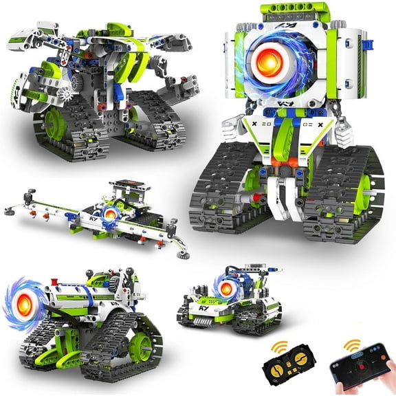 5 in1 STEM Robot Building Kit, 337PCS APP/Remote Control Mech RC Robotics for Kids Ages 8-12, Science Kit Coding Robots Toy Set, Birthday Gifts for Boys Age 8-14+