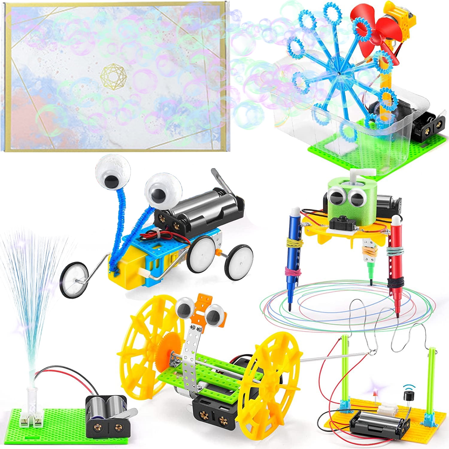 11 Set Robotics for Kids Ages 8-12, STEM Electric Robot Kits for Girls 6-8,  Building Toys Robotic Kit for Boys, Science Projects Activities Age 6 7 8