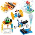 thumbnail image 1 of Rirool STEM Robotics Kit 6-in-1, Science Experiments for Kids Ages 6-12 Year Old, Building Toys with Reptile Robot, Balance Car, Bubble Machine, Gift for Boys & Girls, 1 of 7
