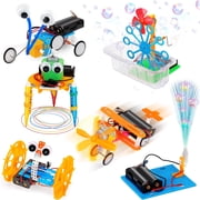 STEM Robotics Science Kit, Electronic Motor Robot Craft for Kids Age 8-12, Educational Experiments Kit, Engineering Building STEM Toy 6 Sets