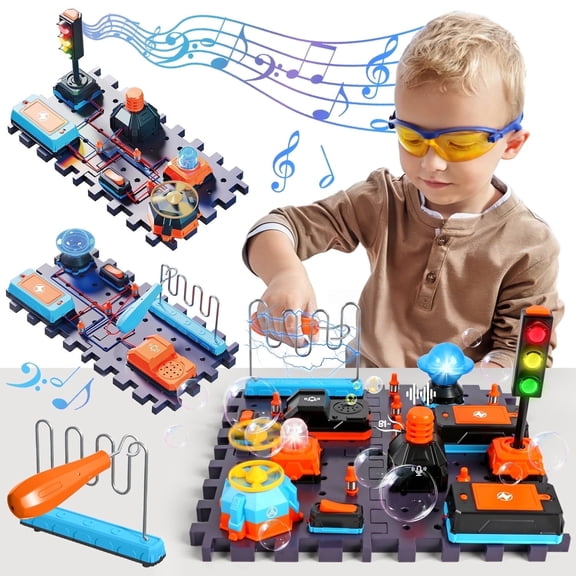 UQN Electronic Circuits Kit for Kids 8-12, Electrical Board Engineering Set, Science Circuits Exploration Toys for Boys with 128 projects, STEM Kit Educational Toy Gifts for Kids Boys Girls Ages 4-8