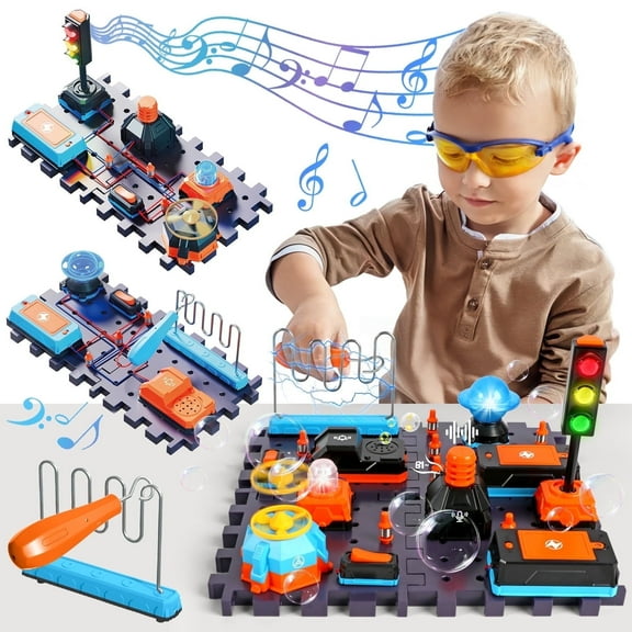 UQN Electronic Circuits Kit for Kids 8-12, Electrical Board Engineering Set, Science Circuits Exploration Toys for Boys with 128 projects, STEM Kit Educational Toy Gifts for Kids Boys Girls Ages 4-8