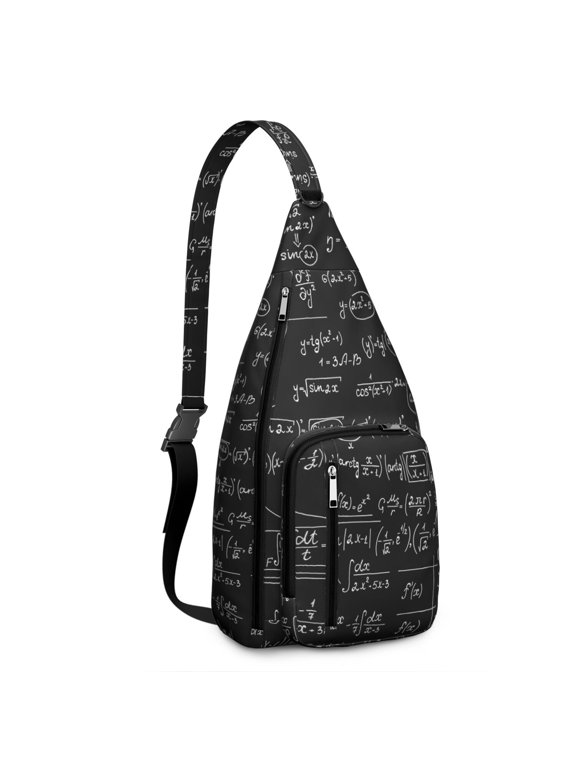 STEM Sling Backpack - Modern Science Rules Design with DNA Helix Print, Lightweight Anti-Theft Daypack