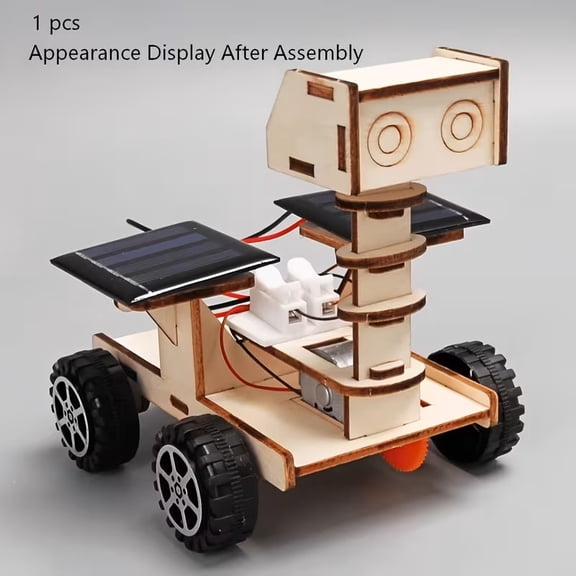 STEM Solar Rover Kit 3D Wooden Puzzle for Kids Ages 8-12 Solar Car Craft