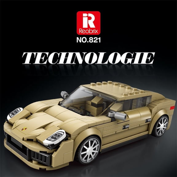 STEM Sports Car Building Blocks Set, 324Pcs Classic Car MOC Building Block Toys Compatible, Desktop Display Gift for Teens & Adults