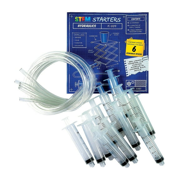 STEM Starters Hydraulics Kit, Educational, Science, Teaching Aids, 18 Pieces, Multicolor