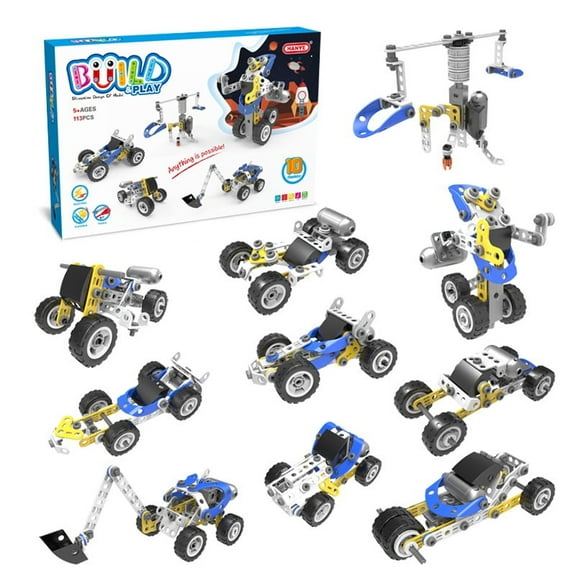 Auto Beyond STEM Building Toys Blocks Kit , Electric Blocks Sets, Educational Construction Kits Games, Engineering Projects Activities Gift for Kids Aged 3-10