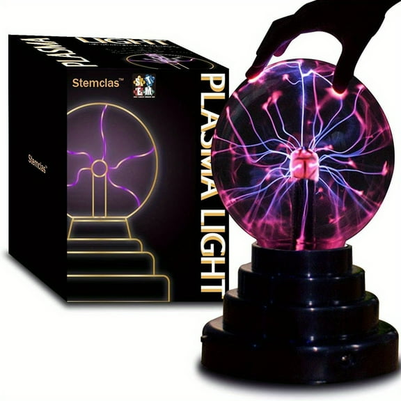 STEMlas plasma ball/lamp/desk lamp, electrostatic globe flash ball, touch sensing, USB power supply, interactive light, lightning effect, high-quality surface treatment, STEM learners, gift shoppers
