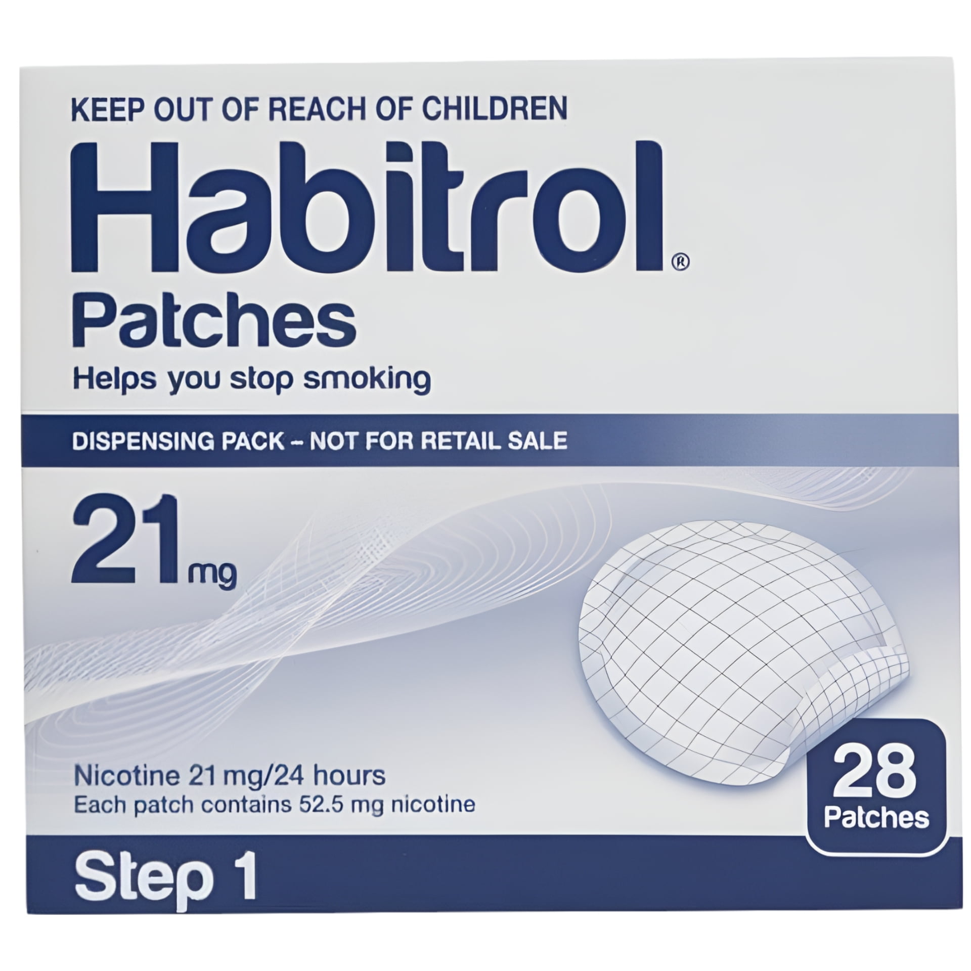 STEP 1 (28 Count) Habitrol Transdermal Nicotine Patches, 21mg