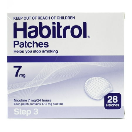 STEP 3 (28 Count) Habitrol Transdermal Nicotine Patches, 7mg, 24hr Stop Smoking Aid