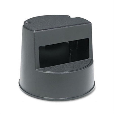 Rubbermaid 252300BK Rolling Step Stool Curved Design Retracting Casters 16 dia. x 13h Black