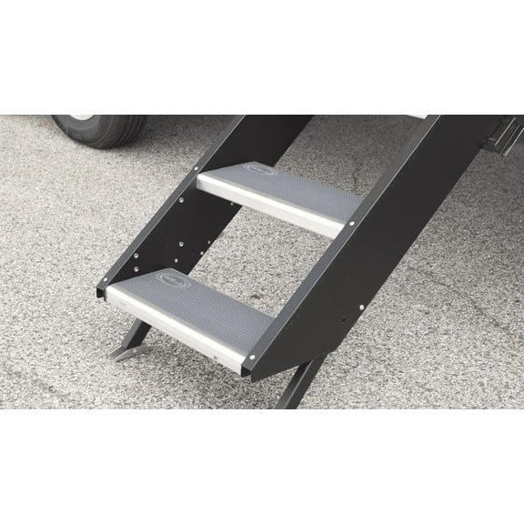 MOR/ryde STP54-066 Entry Step Rug; Sleek Form Fitting Design; Water Wicking And Slip-Resistant; Wide Models; Black; Marine Grade Flooring; Pack Of 3