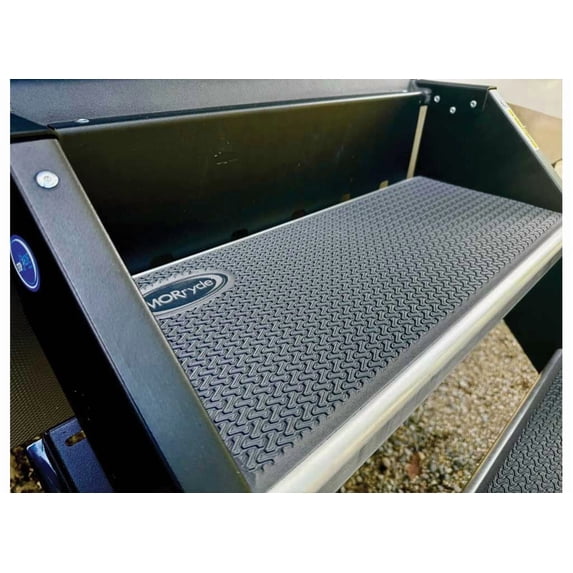 MOR/ryde STP54-067 Entry Step Rug; Sleek Form Fitting Design; Water Wicking And Slip-Resistant; Wide Models; Black; Marine Grade Flooring; Pack Of 4