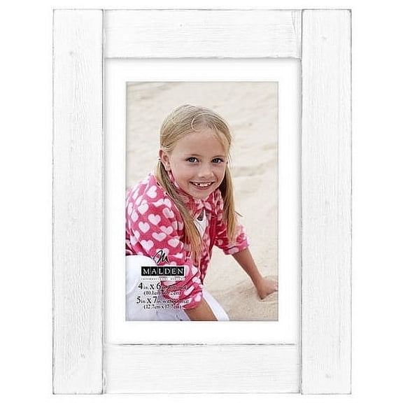 STEP WHITE 5x7 4x6 frame by Malden - 4x6