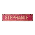 thumbnail image 1 of STEPHANIE Vintage Aluminum Street Sign Childrens Name Room Metal Sign rustic metal tin | Indoor/Outdoor |  30" Wide, 1 of 4