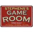 thumbnail image 1 of STEPHENS'S Game Room Gift Sign Vintage Look Metal 12x18 112180001434, 1 of 1