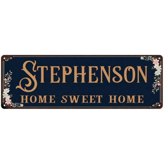 STEPHENSON Home Sweet Home Victorian Gift 6x18 Metal Sign 206180046988