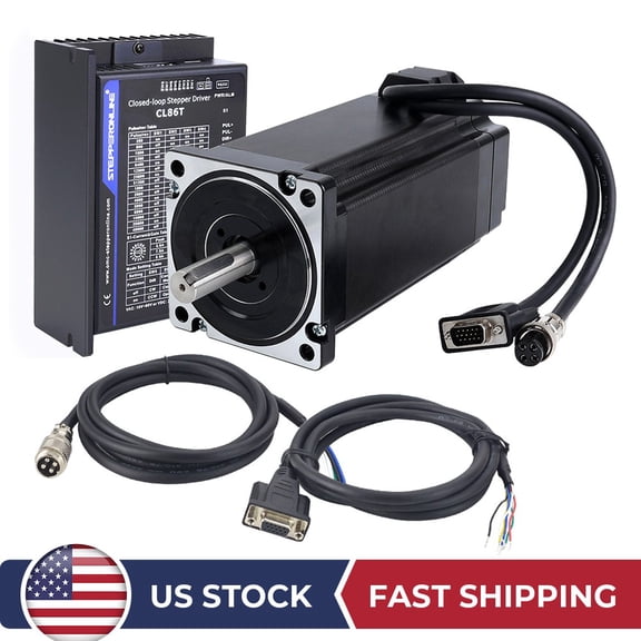STEPPERONLINE Nema 34 12Nm Closed Loop Stepper Hybrid Servo Motor Driver Kit
