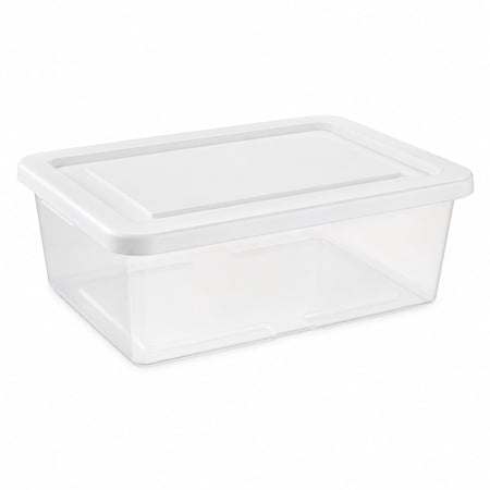 Sterilite Box with Lid, 12 Qt, 11.4 Liter, Model 4243, for Storage