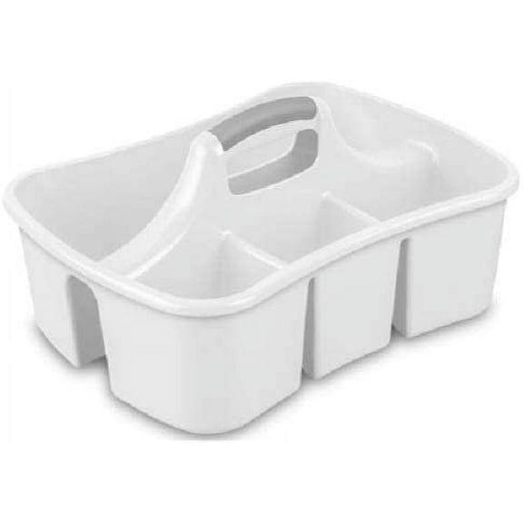 STERILITE 15888006 White 4 Compartment Cleaning Supplies Caddy - Quantity 7