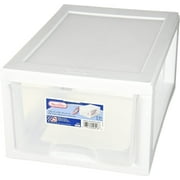 STFZ0 Storage Drawer - Stackable Plastic Storage Container - Single Piece, White