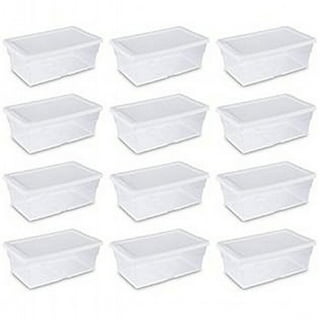 Sterilite Set of (2) 12 Qt. Storage Boxes Plastic, White