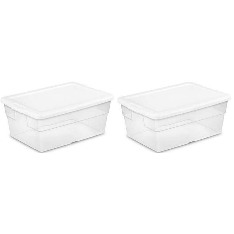 Sterilite 16 Qt Clear Plastic Storage Tote Home Organizer Bins w/Lid (36  Pack), 1 Piece - Fry's Food Stores