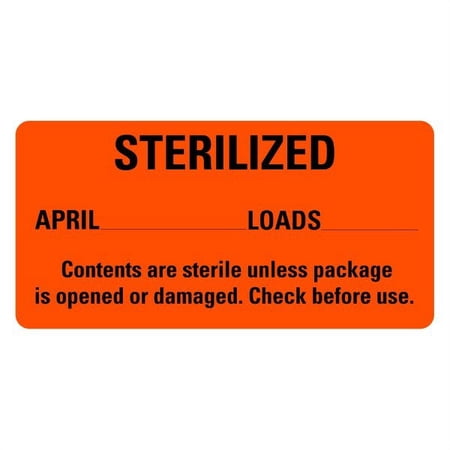 STERILIZED April Medical Labels