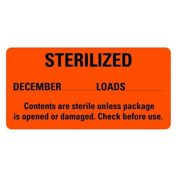STERILIZED December Medical Labels