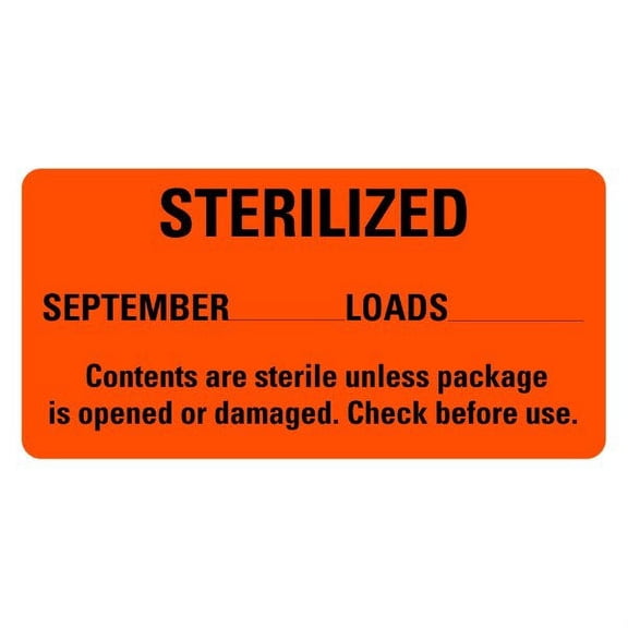 STERILIZED September Medical Labels