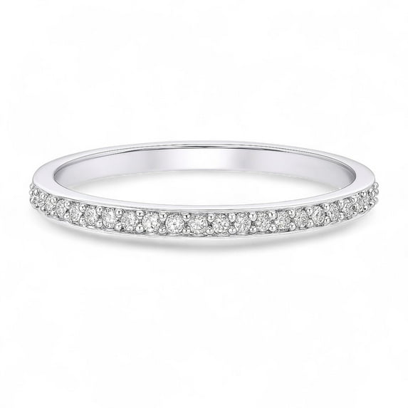 STERLING MINIMALIST 1.5MM Cubic Zirconia Wedding Band, Full- Eternity Engagement Ring for women, White Gold Plated Jewelry, Birthday Gift For Love